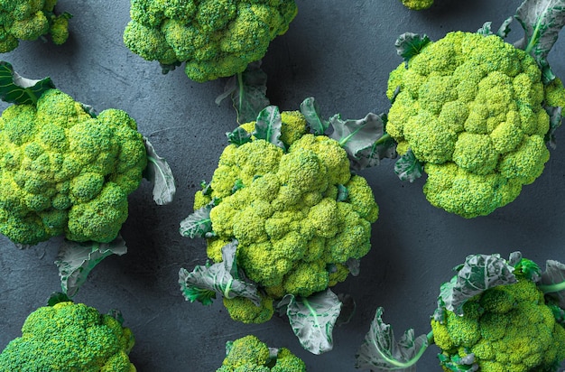 Broccoli on a graphite background healthy food