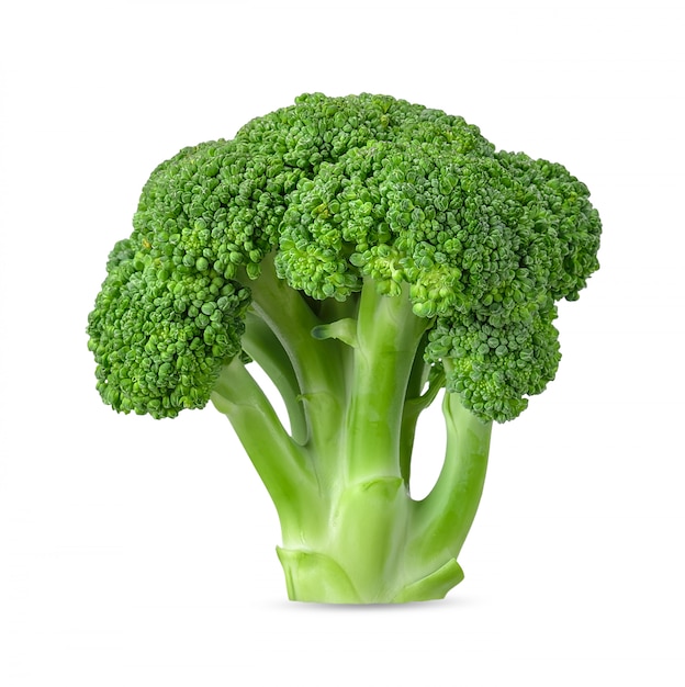 Broccoli isolated on white background clipping path