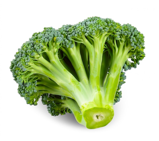 Broccoli isolated on white clipping path