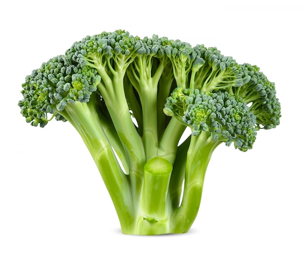 Broccoli isolated on white clipping path