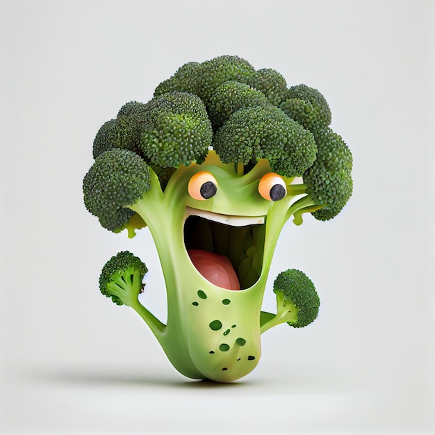 Broccoli Personified A Playful Take on Healthy Eating Habits Generative AI