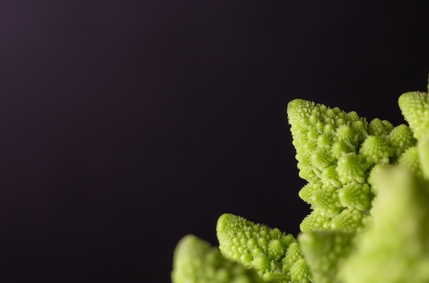 Broccoli Romanesko. Fresh cabbage. Macro, close-up photo. High quality photo