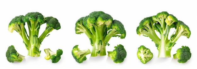 broccoli set isolated on white background