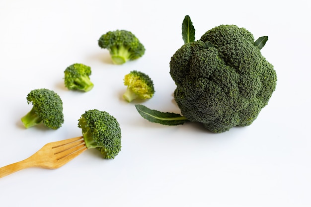 Broccoli on white background. 