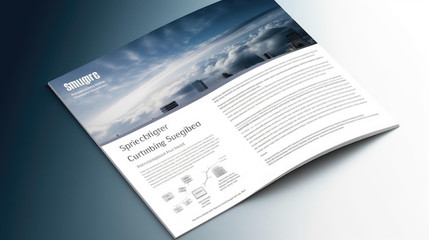 A brochure for a company called the cloud