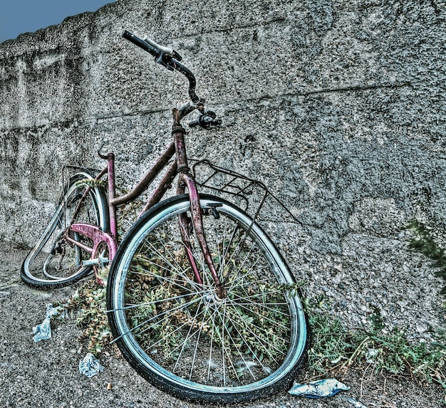 Broken bike in hdr tone