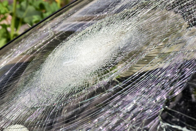 Broken Car Windshield