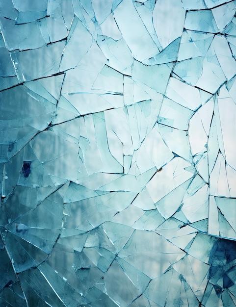 broken glass background white mint blue silver pastel colors