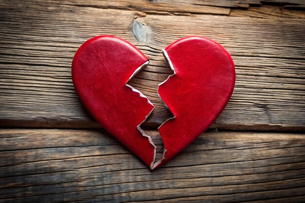 Photo a broken heart symbolizing heartbreak and sadness