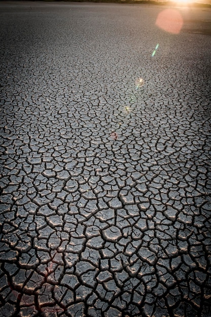 Broken soil in Pampas environment Patagonia Argentina