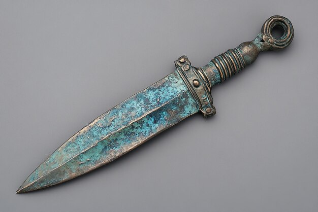 Photo bronze riveted dagger