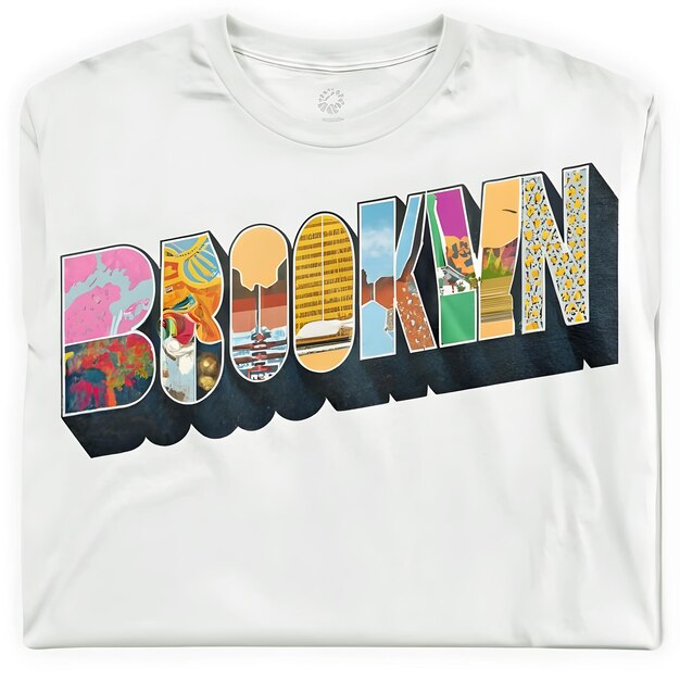 Photo brooklyn typographic design tshirt