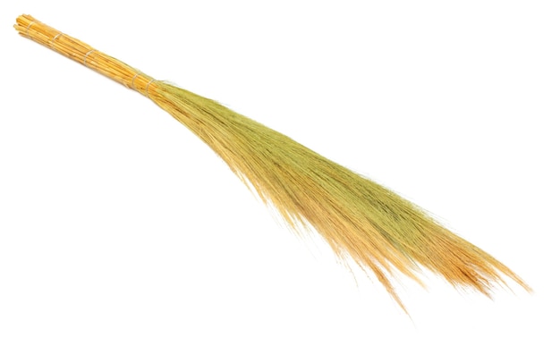 Broom made of dried grass flower