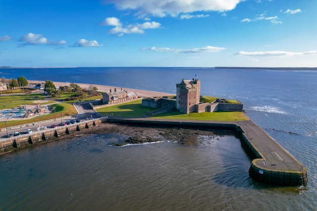 Broughty Ferry Castle Dundee located on the banks of the River Thay in Scotland