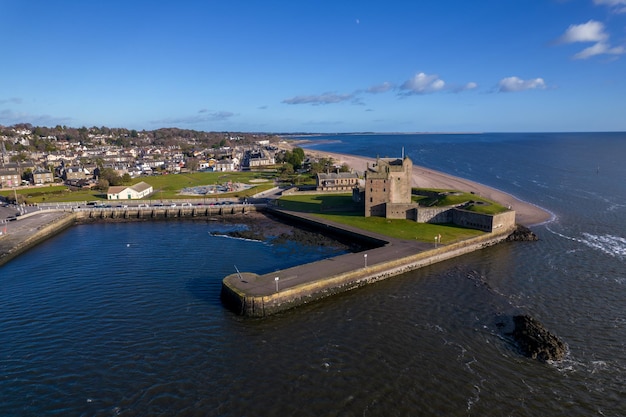 Broughty Ferry Castle Dundee located on the banks of the River Thay in Scotland