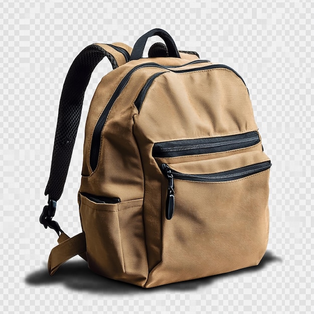 Photo a brown backpack with a black strap that says quot backpack quot