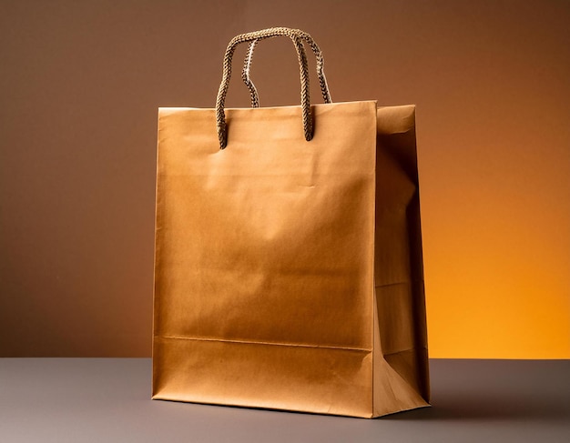 a brown bag with a handle that says the word on it