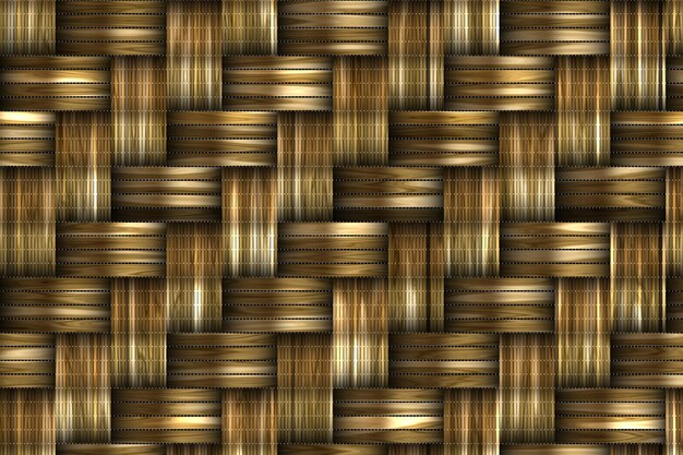 Brown basket weave seamless background Classic cross woven texture decorative pattern Natural wicker bamboo effect