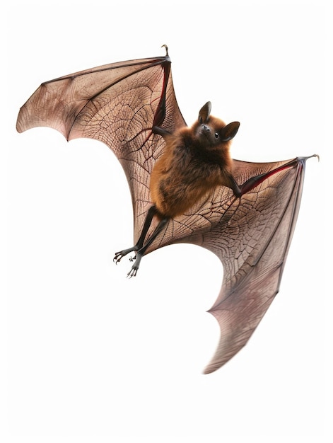 Brown bat in flight