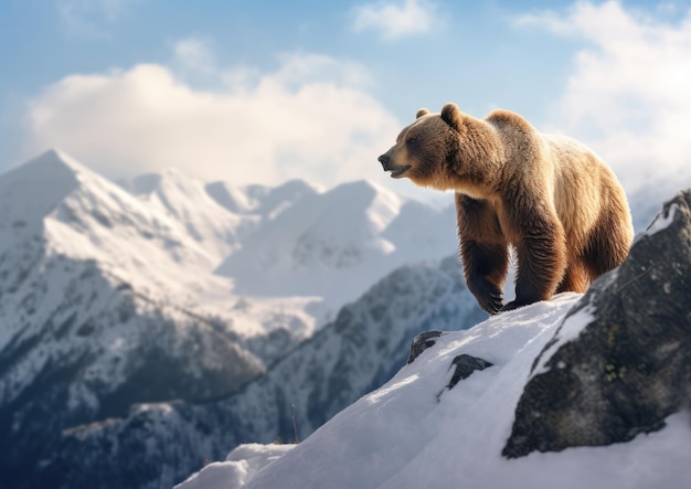 The brown bear is a large bear species found across Eurasia and North America