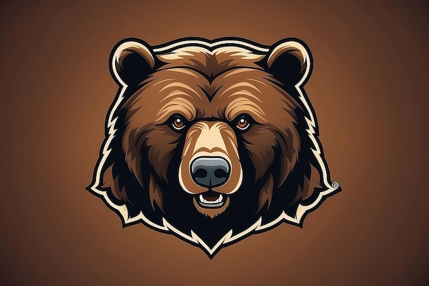 brown bear logo vector illustation