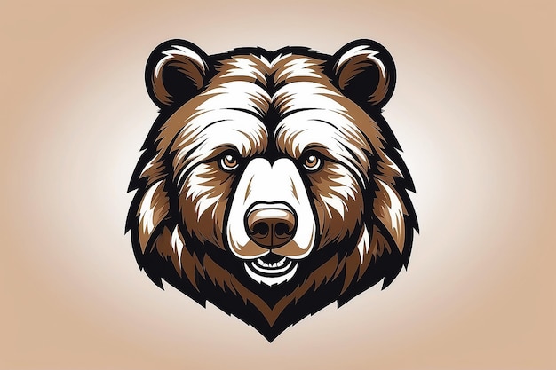 brown bear logo vector illustation