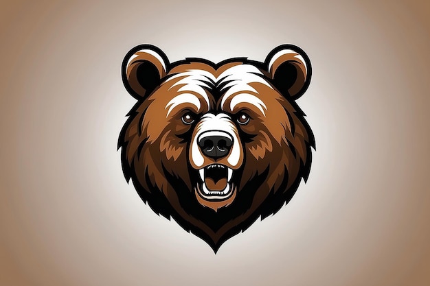 brown bear logo vector illustation