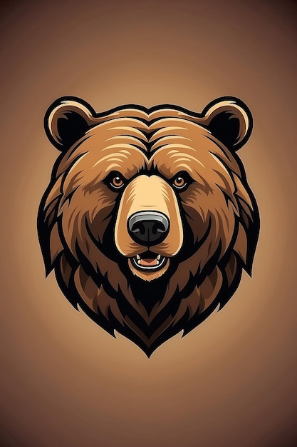 brown bear logo vector illustation