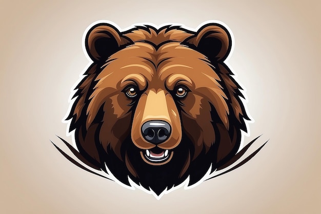 brown bear logo vector illustation