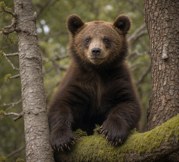 Brown bear Ursus arctos in the forest