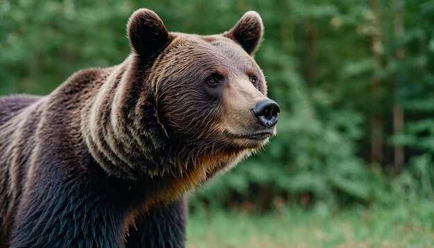 Photo a brown bear with a black nose and a brown face and a black nose