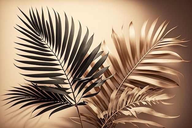 A brown and black palm tree leaf is shown with the word palm on it.