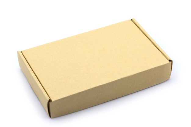 Brown box cardboard box isolated on white background