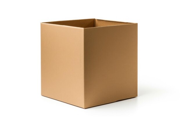 A brown box with a white background