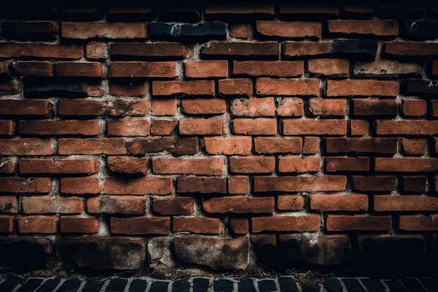 Brown brick wall Illustration AI Generative