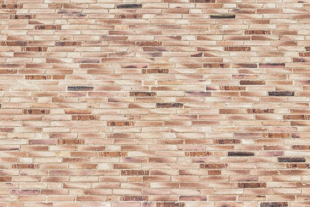 Brown brick wall with a rectangular pattern