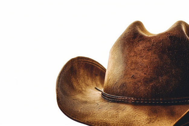 Photo brown cowboy hat isolated on a white background