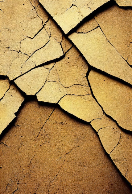 Brown cracked soil surface abstract background