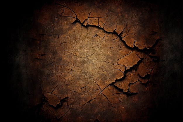 Brown cracked wall grunge high detailed texture created with generative ai