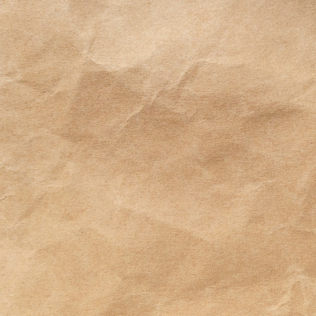 Brown crumpled paper texture background.