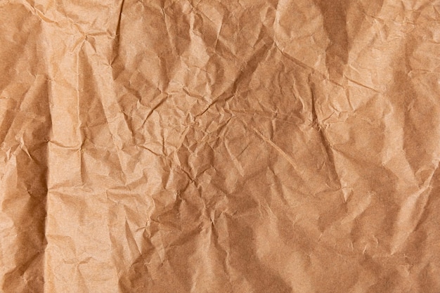 Photo brown crumpled paper texture