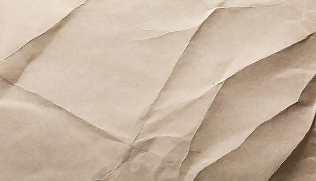 Brown crumpled recycle paper texture background Craft beige paper