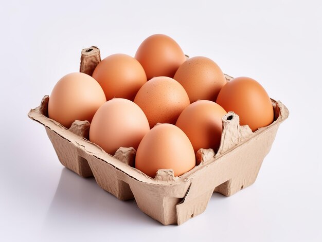 brown eggs isolated