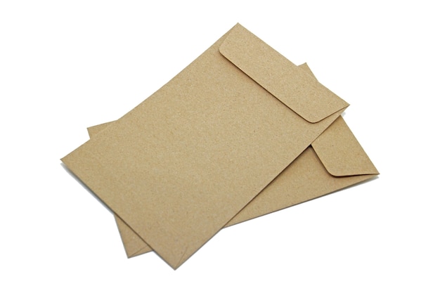 Brown Envelope isolate on white background 