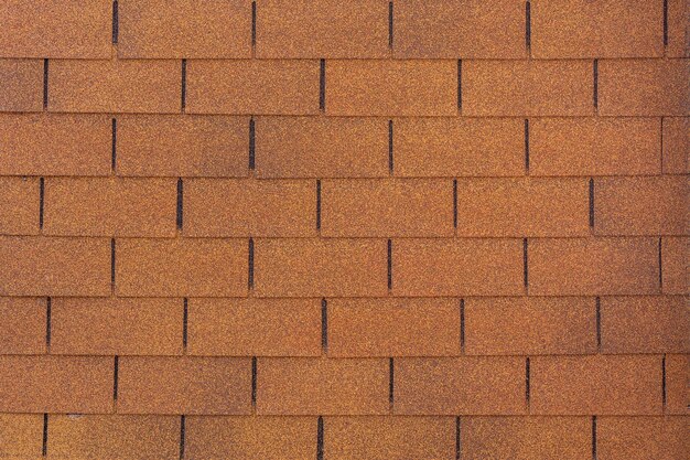 Brown flexible roof tile flat background and texture rectangular form