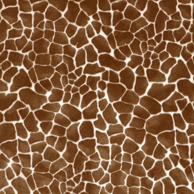 Brown giraffe skin with a pattern of spots.