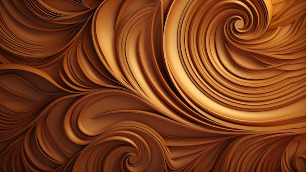 A brown and gold background with a swirly pattern