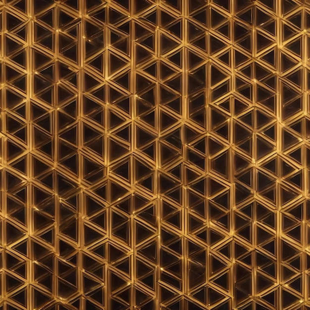 A brown and gold geometric pattern by architect