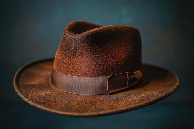 a brown hat with a brown band on it