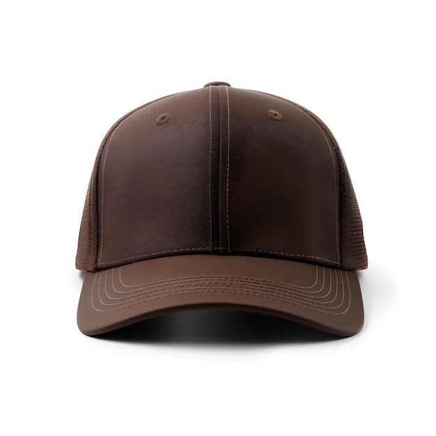 A brown hat with a white background